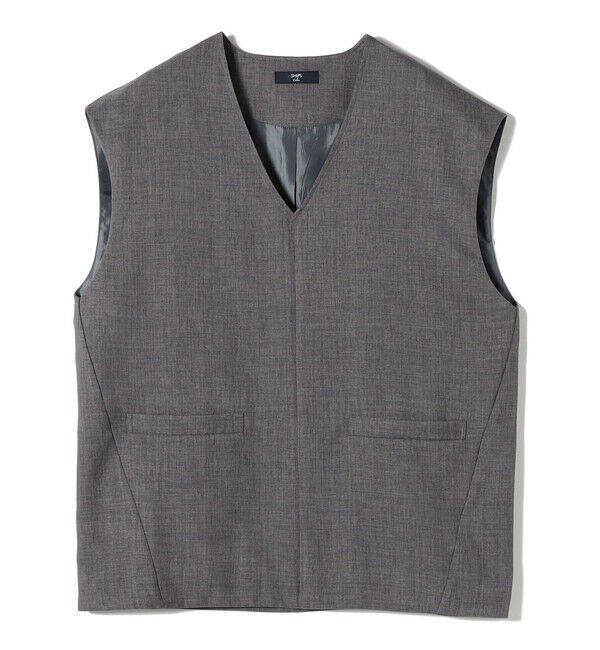 SHIPS Colors 「SHIPS Colors:〈手洗い可能〉ウーステッドライク Vネック ベスト(セットアップ対応可能)」|ベスト・ジレ|