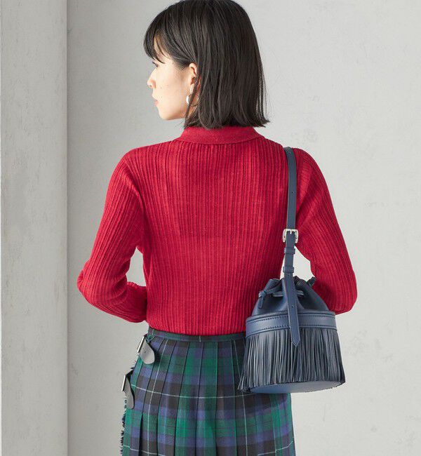 SHIPS for women「〈手洗い可能〉ランダム リブ ポロ ニット カーディガン」|カーディガン|