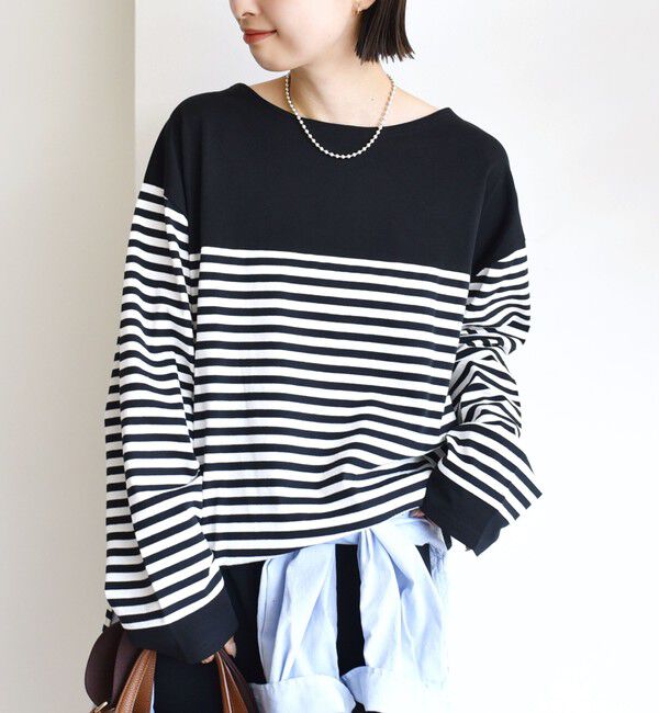 SHIPS for women「【WEB限定】〈洗濯機可能〉ビッグ バスク シャツ」|Tシャツ・カットソー|