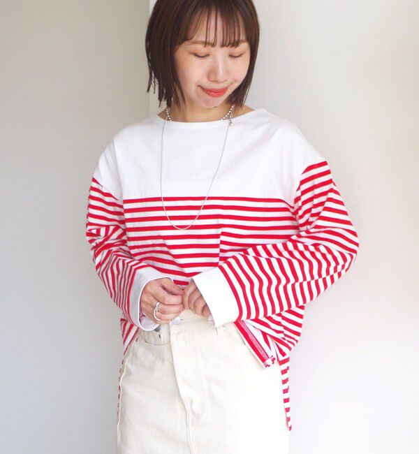 SHIPS for women「【WEB限定】〈洗濯機可能〉ビッグ バスク シャツ」|Tシャツ・カットソー|