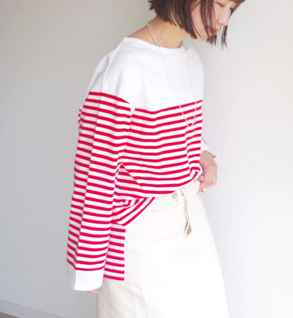 SHIPS for women「【WEB限定】〈洗濯機可能〉ビッグ バスク シャツ」|Tシャツ・カットソー|