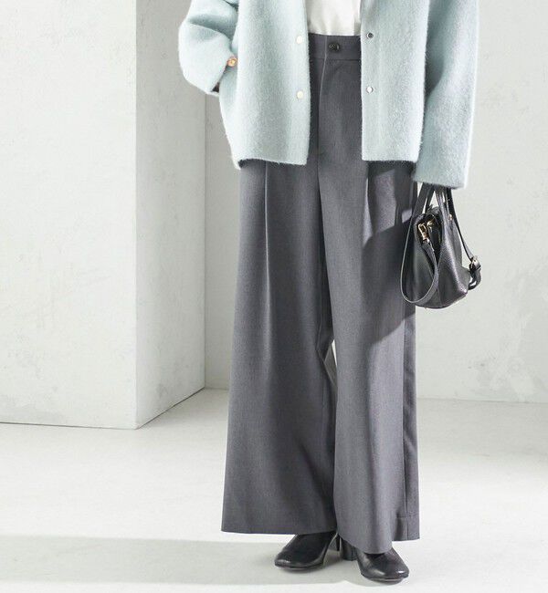 SHIPS for women「〈手洗い可能〉ソフィー ツイル ストレッチ ポケット デザイン パンツ」|スラックス|