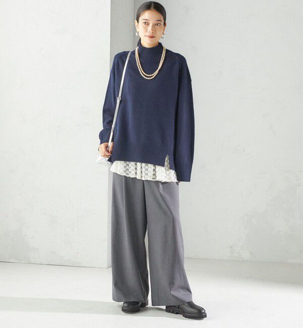 SHIPS for women「〈手洗い可能〉ソフィー ツイル ストレッチ ポケット デザイン パンツ」|スラックス|