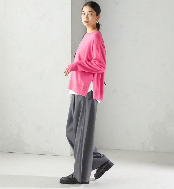 SHIPS for women「〈手洗い可能〉ソフィー ツイル ストレッチ ポケット デザイン パンツ」|スラックス|