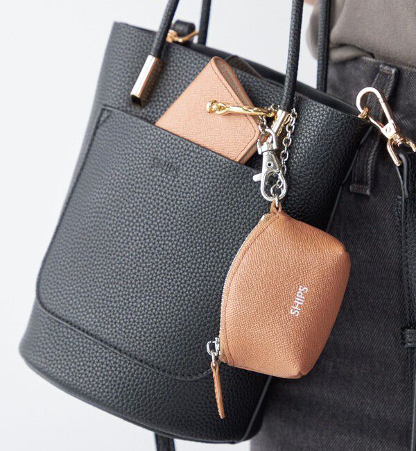 SHIPS「【WEB限定】SHIPS:【SAFFIANO LEATHER】ミニ ポーチ バッグ チャーム」|ポーチ|