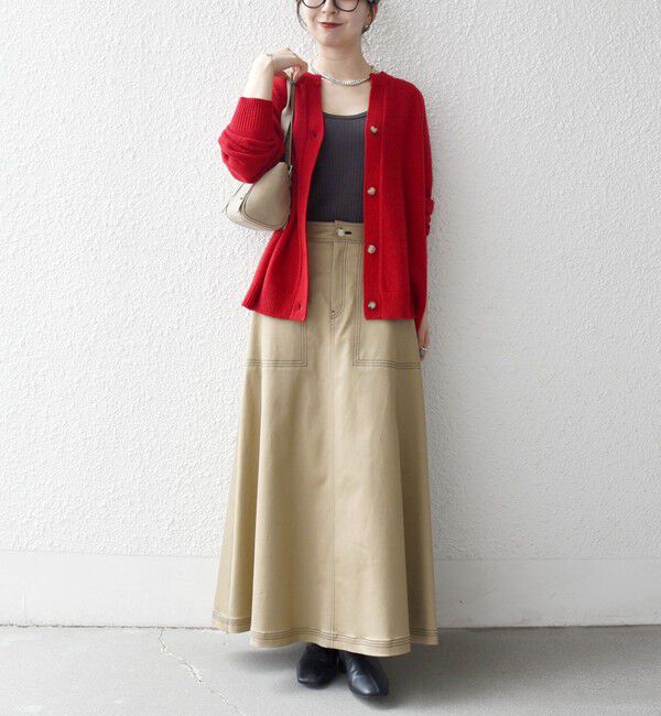 SHIPS any「SHIPS any:〈手洗い可能〉AQUA カシミヤ ミックス スキッパー カーディガン」|カーディガン|