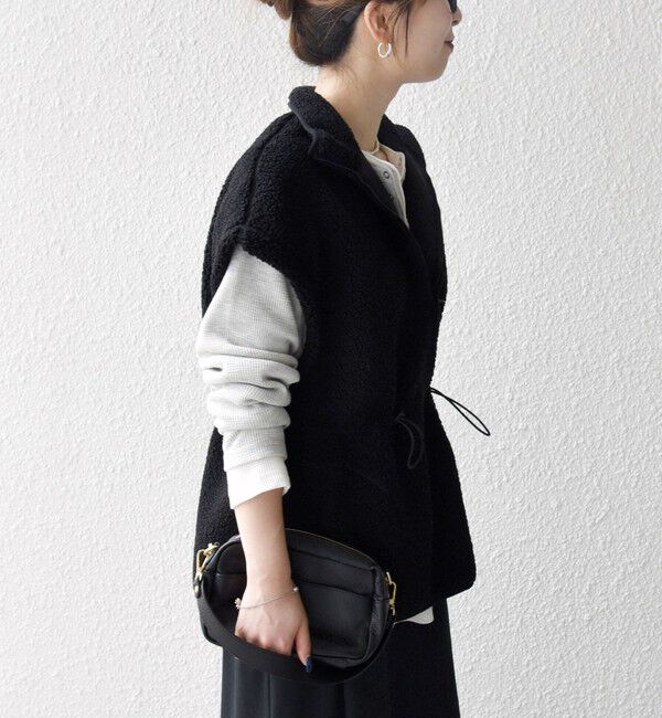 SHIPS any「SHIPS any:〈洗濯機可能〉ボア フリース スタンド ベスト」|ダウンベスト・ベスト|