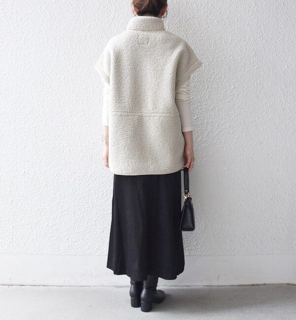 SHIPS any「SHIPS any:〈洗濯機可能〉ボア フリース スタンド ベスト」|ダウンベスト・ベスト|