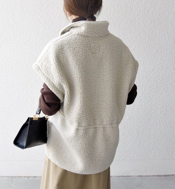 SHIPS any「SHIPS any:〈洗濯機可能〉ボア フリース スタンド ベスト」|ダウンベスト・ベスト|