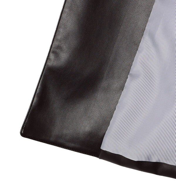 SHIPS for women「SHIPS Primary Navy Label:〈手洗い可能〉合皮 ジレ」|ベスト・ジレ|