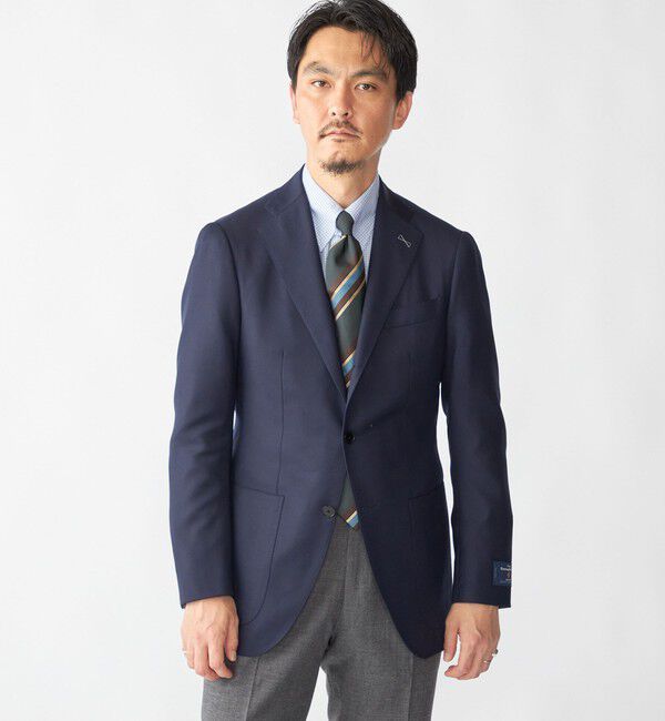 SHIPS「SHIPS: Ermenegildo Zegna TROFEO ホップサック ジャケット」|テーラードジャケット|ネイビー