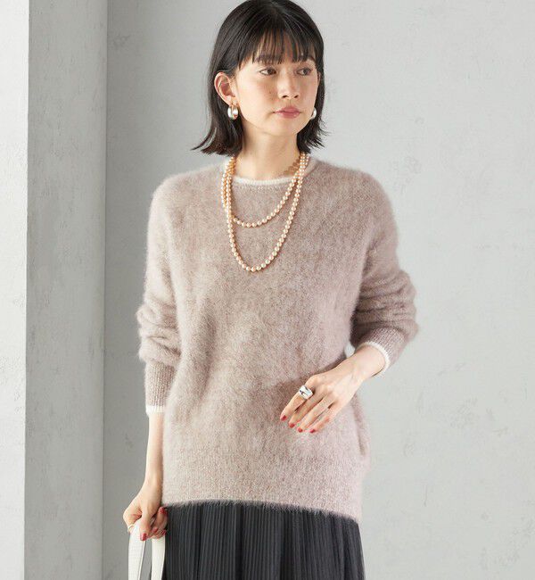 SHIPS for women「杢 フォックス カシミヤ クルーネック ニット プルオーバー」|ニット・セーター|