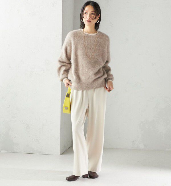 SHIPS for women「杢 フォックス カシミヤ クルーネック ニット プルオーバー」|ニット・セーター|