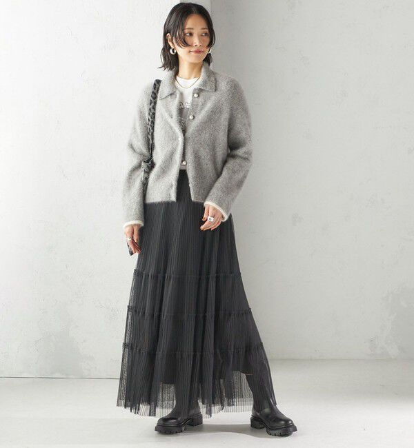 SHIPS for women「杢 フォックス カシミヤ ポロ ニット カーディガン」|カーディガン|