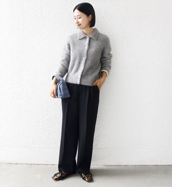 SHIPS for women「杢 フォックス カシミヤ ポロ ニット カーディガン」|カーディガン|