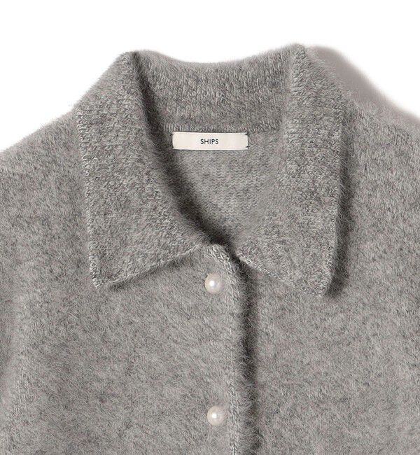 SHIPS for women「杢 フォックス カシミヤ ポロ ニット カーディガン」|カーディガン|