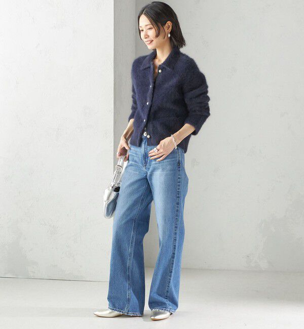 SHIPS for women「杢 フォックス カシミヤ ポロ ニット カーディガン」|カーディガン|