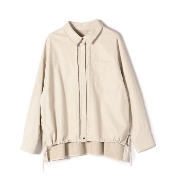 SHIPS for women「【WEB限定】〈手洗い可能〉合成皮革 裾 ドロスト シャツ 羽織」|シャツ・ブラウス|