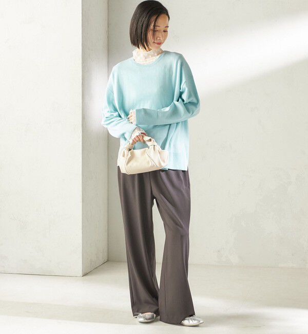 SHIPS for women「〈手洗い可能〉14G ウォッシャブル クルーネック ニット プルオーバー」|ニット・セーター|