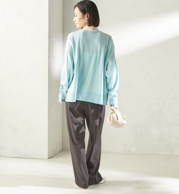 SHIPS for women「〈手洗い可能〉14G ウォッシャブル クルーネック ニット プルオーバー」|ニット・セーター|