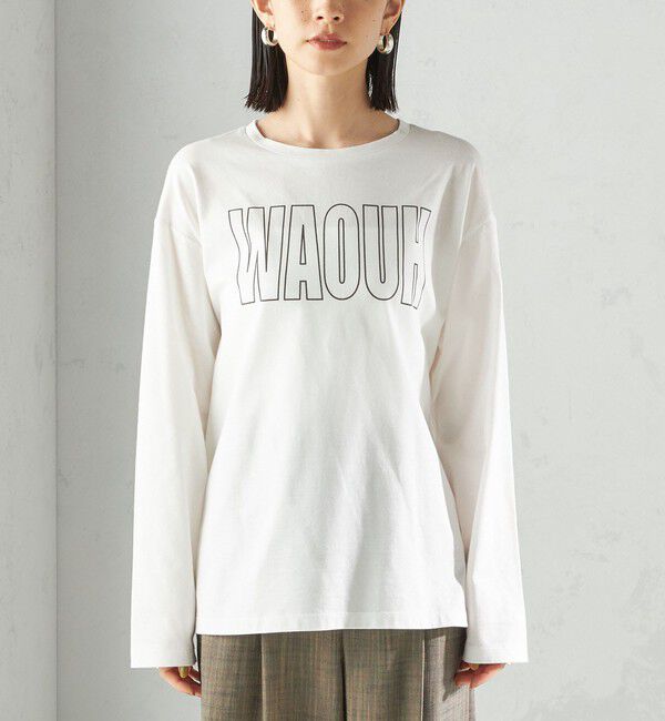 SHIPS for women「プリント ロゴ ロング スリーブ TEE」|Tシャツ・カットソー|