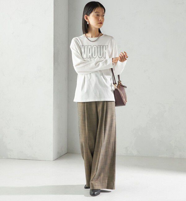 SHIPS for women「プリント ロゴ ロング スリーブ TEE」|Tシャツ・カットソー|