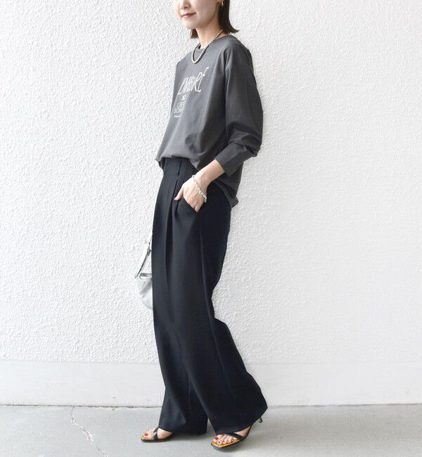 SHIPS for women「プリント ロゴ ロング スリーブ TEE」|Tシャツ・カットソー|