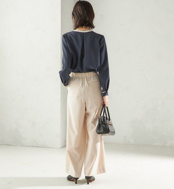 SHIPS for women「〈洗濯機可能〉ストレッチ ツイル イージー タック パンツ」|その他|