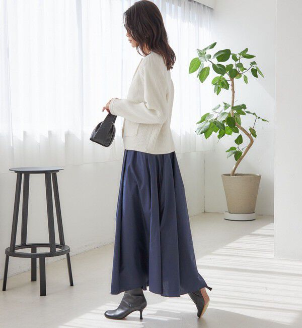 SHIPS for women「〈手洗い可能〉タイプライター チンツ タック ギャザー スカート」|スカート|