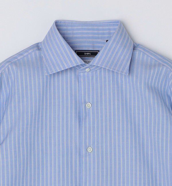 SHIPS「SHIPS:〈FUNCTION〉イージーアイロン オルタネイトストライプ ワイドカラー シャツ」|シャツ・ブラウス|