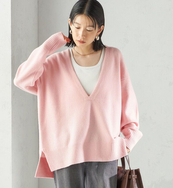 SHIPS for women「〈手洗い可能〉ウール カシミヤ Vネック プルオーバー」|ニット・セーター|