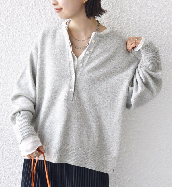 SHIPS for women「〈手洗い可能〉ウール カシミヤ 2WAY プルオーバー」|ニット・セーター|