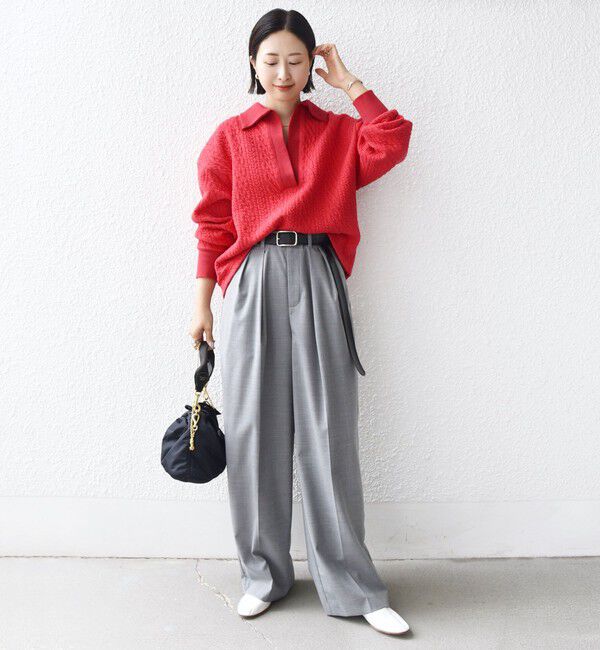 SHIPS for women「【WEB限定】〈手洗い可能〉ケーブル ジャージー ポロ プルオーバー」|Tシャツ・カットソー|