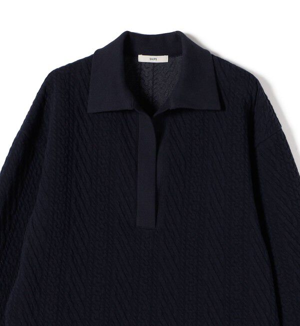SHIPS for women「【WEB限定】〈手洗い可能〉ケーブル ジャージー ポロ プルオーバー」|Tシャツ・カットソー|
