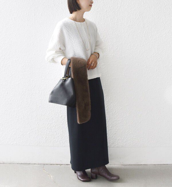 SHIPS for women「〈手洗い可能〉ケーブル ジャージー スキッパー プルオーバー」|Tシャツ・カットソー|