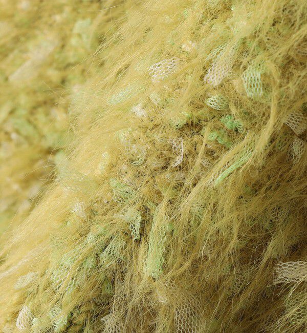 SHIPS for women「【WEB限定】〈手洗い可能〉チュール フェザー MIX ニット ベスト」|ベスト・ジレ|