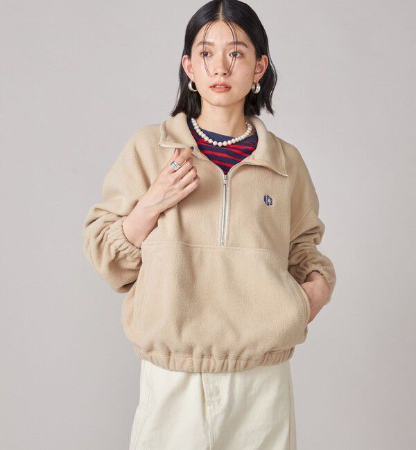 SHIPS for women「SHIPS NINE CASE:〈手洗い可能〉フリース ハーフ ジップ プルオーバー」|その他|