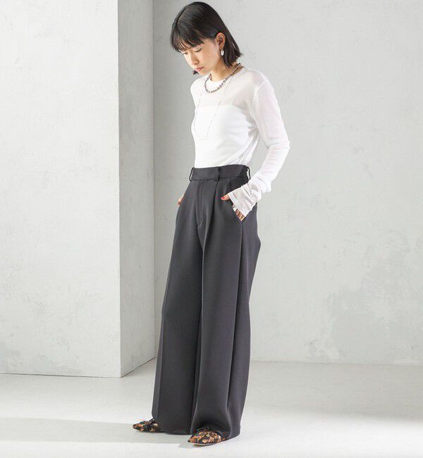 SHIPS for women「s.oyamadaコラボ:〈手洗い可能〉シアー テレコ ロング スリーブ TEE」|Tシャツ・カットソー|