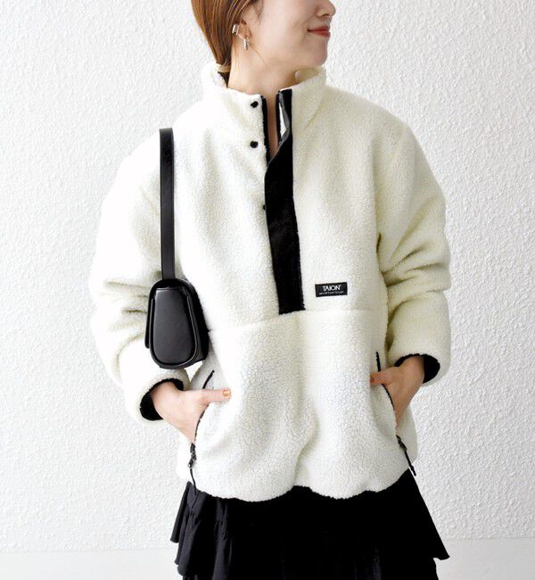 SHIPS any「【SHIPS any別注】TAION:〈洗濯機可能〉ボア ハイネック プルオーバー」|その他|