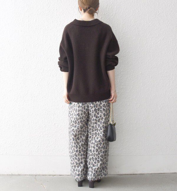 SHIPS any「SHIPS any:〈手洗い可能〉レオパード ジャカード ワイド イージー パンツ」|その他|