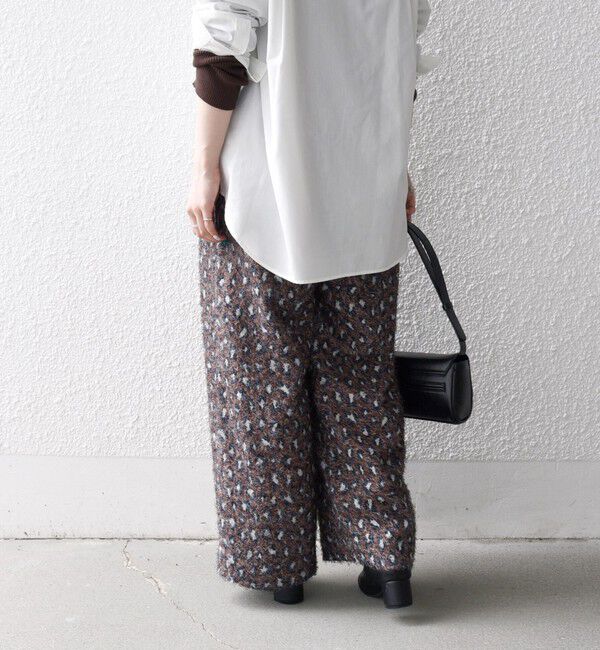 SHIPS any「SHIPS any:〈手洗い可能〉レオパード ジャカード ワイド イージー パンツ」|その他|