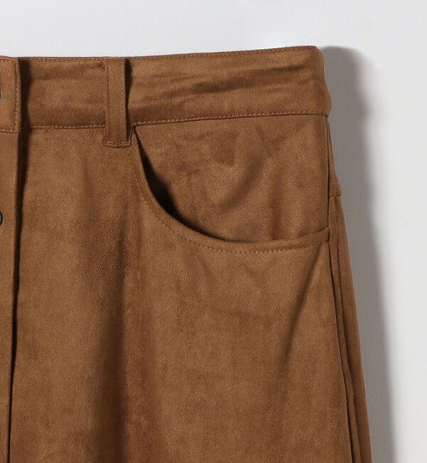 SHIPS any「SHIPS any: ポリエステル スエード フロント ボタン Aライン スカート」|スカート|