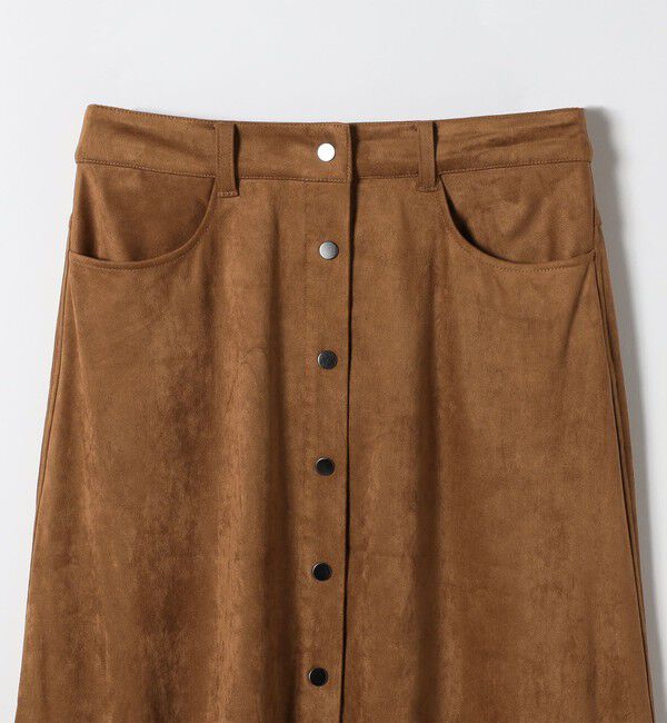 SHIPS any「SHIPS any: ポリエステル スエード フロント ボタン Aライン スカート」|スカート|
