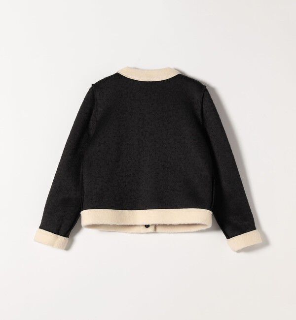 SHIPS any「SHIPS any: バイカラー クルーネック カーディガン ジャケット」|ノーカラージャケット|