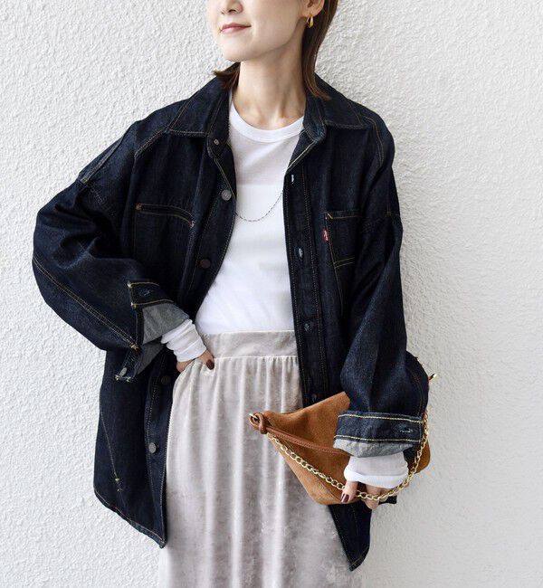 SHIPS for women「Levi&rsquo;s:〈手洗い可能〉TWIST SHACKET」|デニムジャケット|