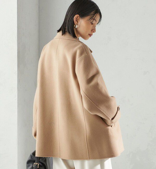 SHIPS for women「SUPER140 ダブル フェイス ショート コート」|ピーコート|