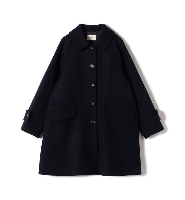 SHIPS for women「千鳥 / ソリッド ウール メルトン ステンカラー コート」|ステンカラーコート|