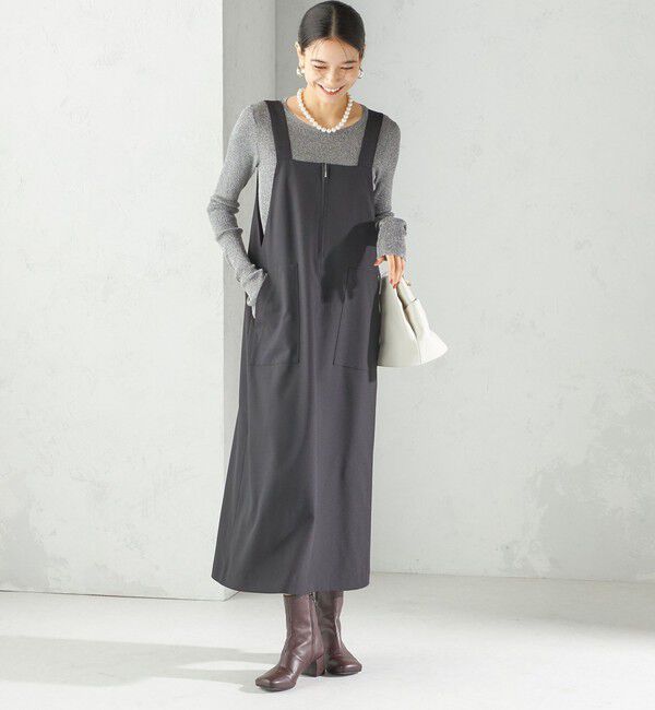 SHIPS for women「〈手洗い可能〉フロント ジップ ジャンパー スカート」|ジャンパースカート|