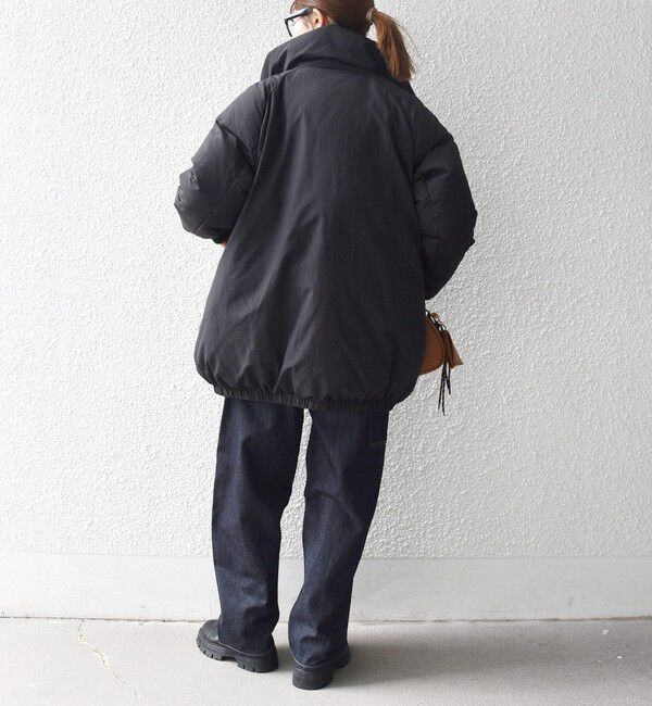 SHIPS any「SHIPS any: ナイロン スタンドカラー ダウン コクーン コート」|ダウン|