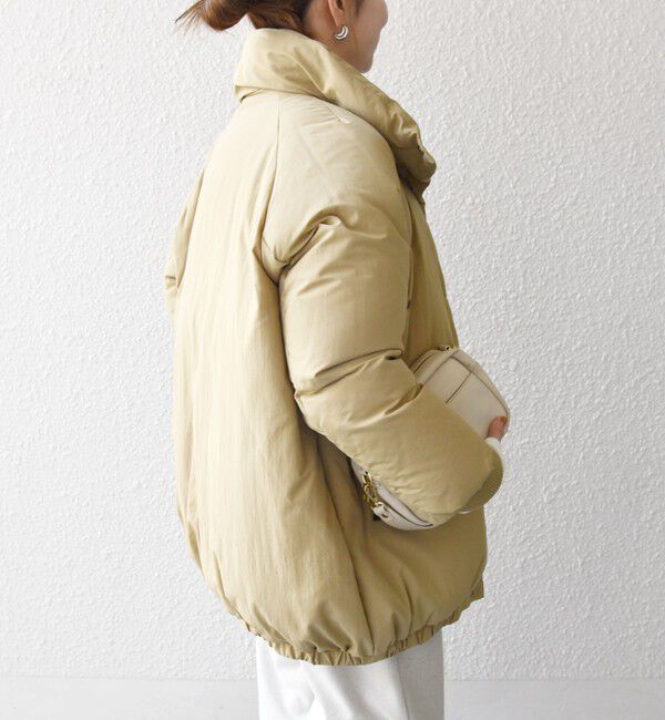 SHIPS any「SHIPS any: ナイロン スタンドカラー ダウン コクーン コート」|ダウン|